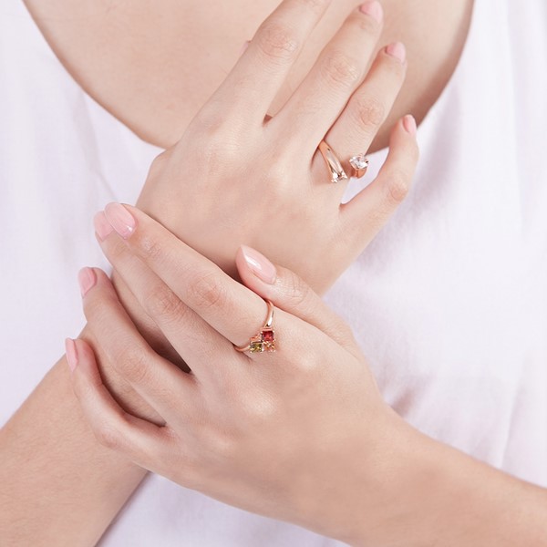 俄羅斯軟糖心型 925純銀 女款戒指飾品