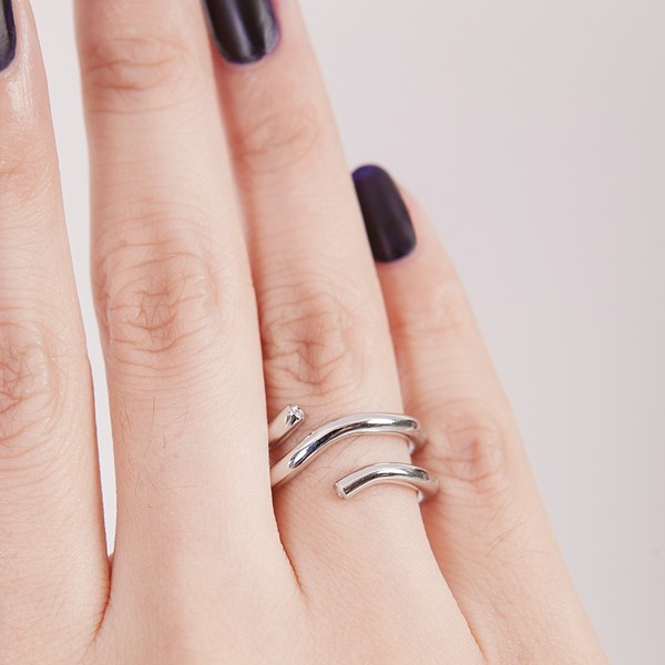 極簡線條活圍 純銀 女款戒指飾品 