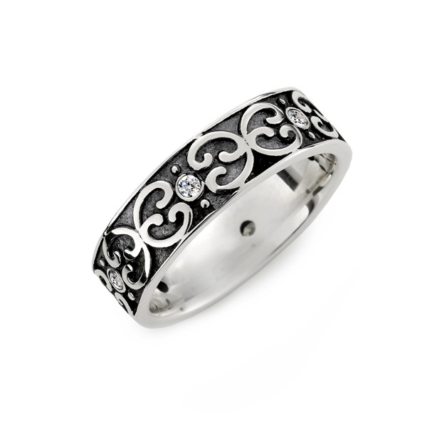 經典紋飾 925純銀 女款戒指飾品