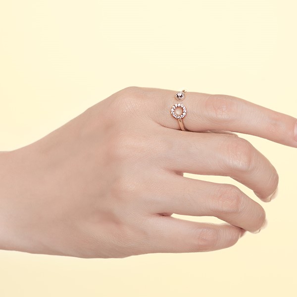 圓點之間活圍 925純銀 女款戒指飾品