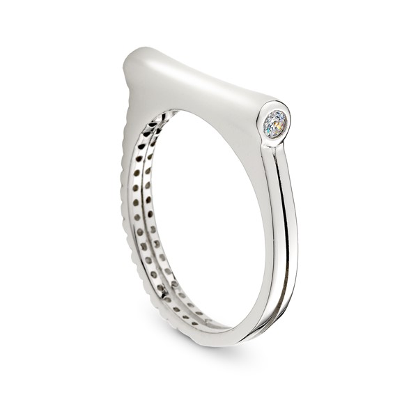 排鑽設計款 純銀 女款戒指飾品