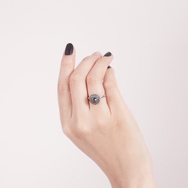 水鑽硫化 925純銀 女款戒指飾品