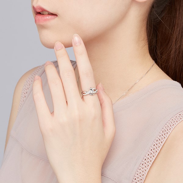 氣質流線奢華精選首飾 純銀 女款戒指飾品