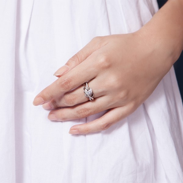 氣質流線奢華精選首飾 純銀 女款戒指飾品