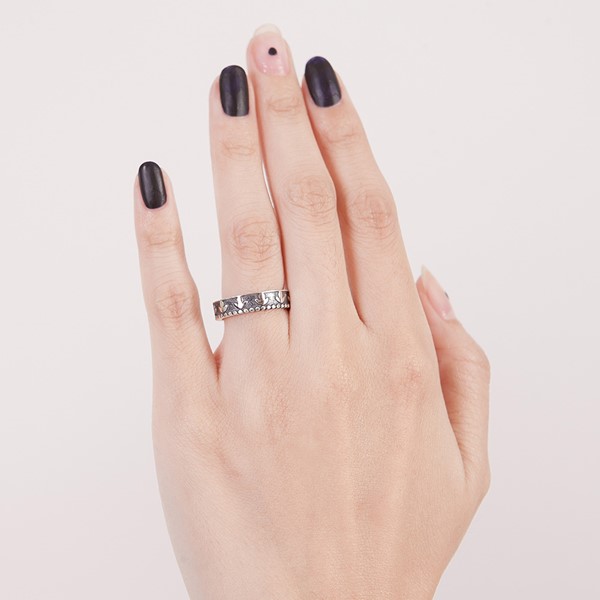 圖騰 925純銀 女款戒指飾品