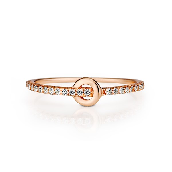 典雅設計彩鑽 純銀 女款戒指飾品 