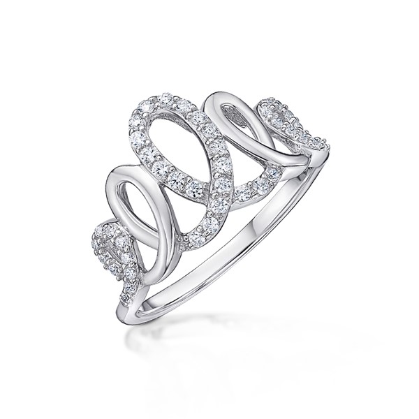 皇冠造型奢華 純銀 女款戒指飾品 