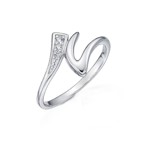 曲線設計 純銀 女款戒指飾品