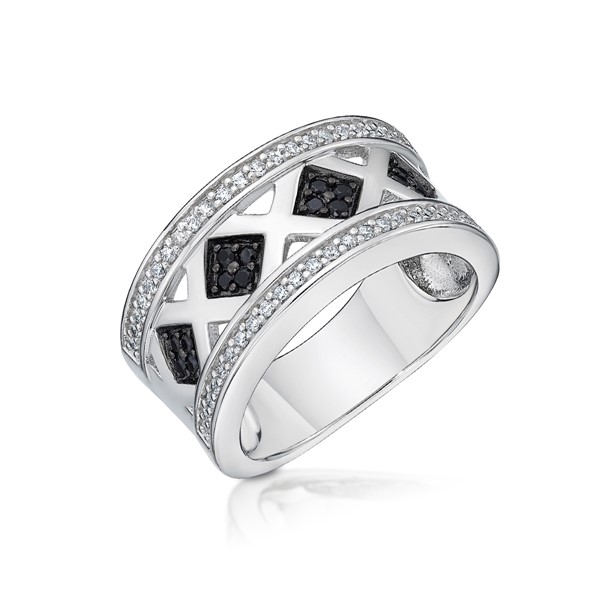 幾何菱形奢華 純銀 女款戒指飾品