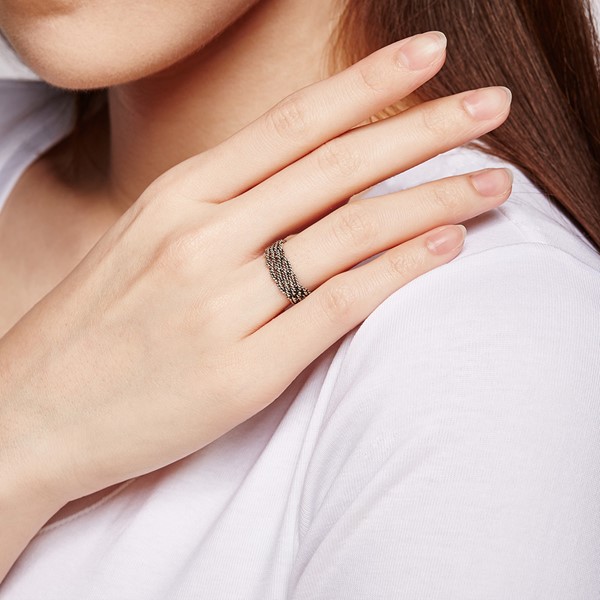 直率個性麻花 純銀 女款戒指飾品