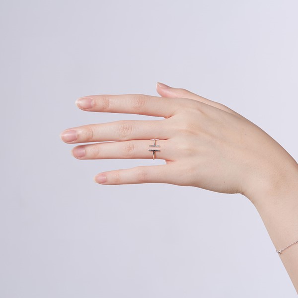 姊妹款平行線型簡約 925純銀 女款戒指飾品