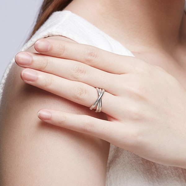 蛇紋造型 純銀 女款戒指飾品