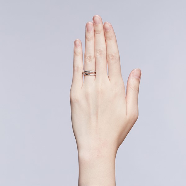 率性圖騰三環 925純銀 女款戒指飾品