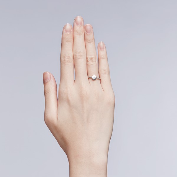 幾何圓 925純銀 女款戒指飾品