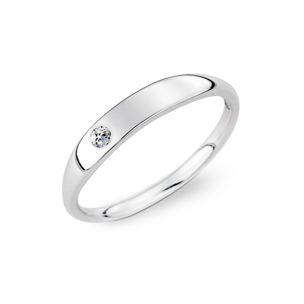 簡約素面刻字 925純銀鋯石/寶石款 女款戒指飾品