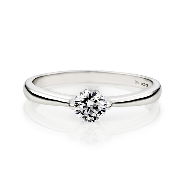 白月光單鑽 925純銀 女款戒指飾品
