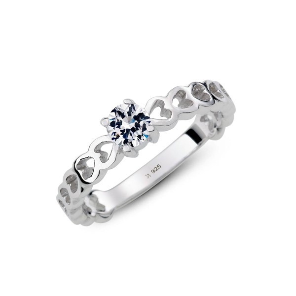 愛的小徑戒指 925純銀/鋯石 女款戒指飾品
