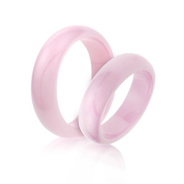 經典粉紅甜心窄版 陶瓷 女款戒指飾品