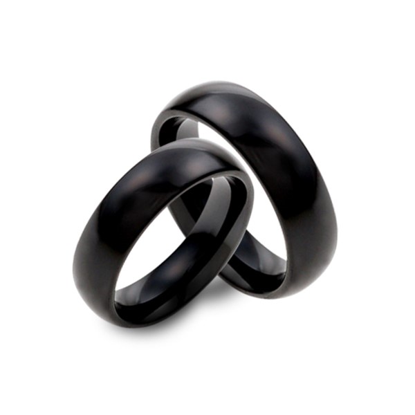 經典東方美黑色窄版 陶瓷 女款戒指飾品