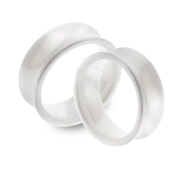 經典純淨白凹弧寬版  陶瓷 男款戒指