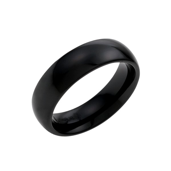 經典低調沉穩黑色寬版 陶瓷 女款戒指飾品