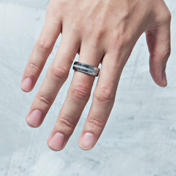 典雅格環 鎢鋼 男款戒指飾品