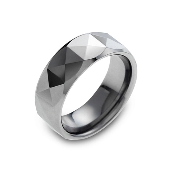 經典時尚菱格 鎢鋼 男款戒指