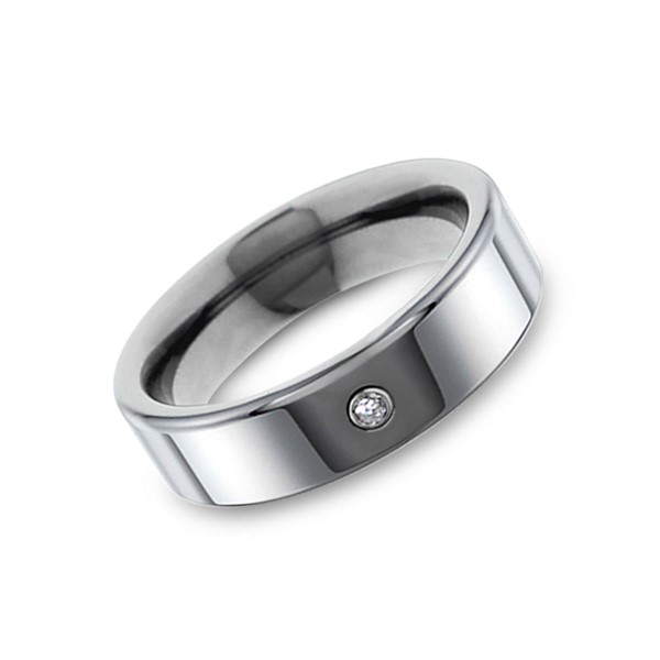 經典單鑽 鎢鋼 男款戒指