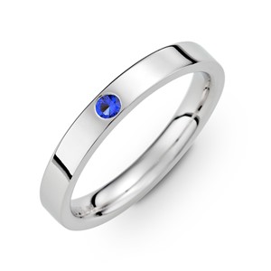雋永經典鑲鑽刻字推薦款 寶石男款結婚對戒