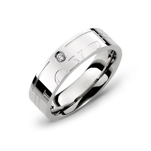 愛的印記愛就在一起 西德鋼 男款戒指飾品