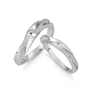 守護誓言 鉑金(白金)鑽石結婚對戒