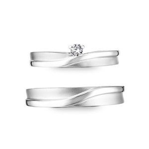 許願之星 鉑金(白金)鑽石結婚對戒