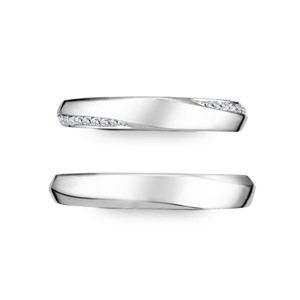 點滴回憶 鉑金(白金)鑽石結婚對戒