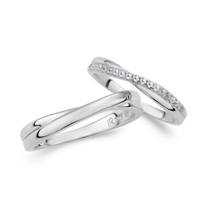 同向而行 鉑金(白金)結婚戒指