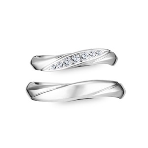 心繫一生 鉑金(白金)鑽石結婚對戒