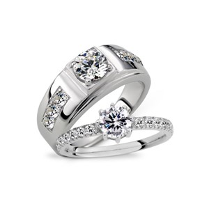 永恆的愛戀 鉑金(白金)結婚對戒