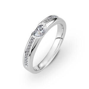 愛的城堡 鉑金(白金) 女款結婚對戒