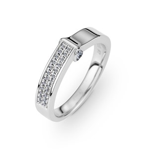 美好點滴 鉑金(白金)女款結婚對戒