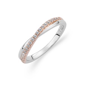 同向而行 雙色鉑金(白金)女款結婚戒指