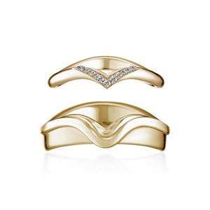 神所預定亞當夏娃 黃金(14K金)鑽石結婚對戒