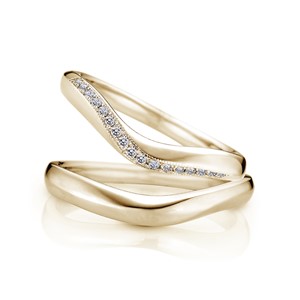 永恆的軌跡 黃金(14K金)鑽石結婚對戒
