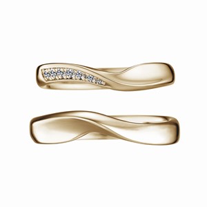  愛的禮物 黃金(14K金)鑽石結婚對戒