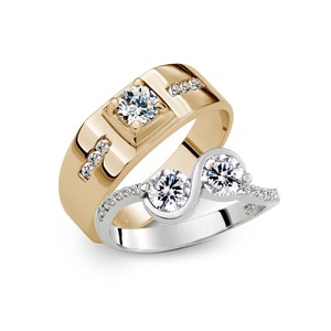 只想告訴你 黃金(14K金)鑽石結婚對戒