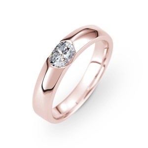 愛的城堡 玫瑰金(18K金) 男款結婚對戒