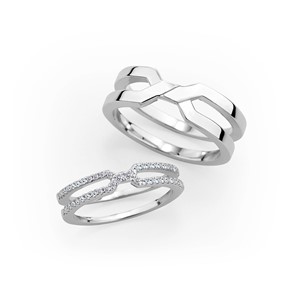 在眼裡對望你 純銀925 定情對戒