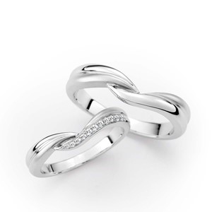 星系引力-波引 925純銀/真鑽 結婚對戒