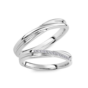 幸福交織 925純銀/真鑽 結婚對戒