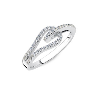 穿越之心造型 925純銀 女款戒指飾品