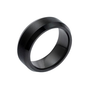 經典黑色誘惑寬版 陶瓷 男款戒指飾品